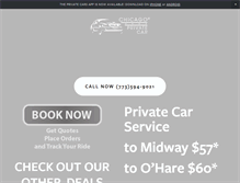 Tablet Screenshot of chicagoprivatecars.com